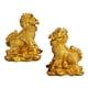 thumbnail image 4 of 1 Par De Cobre Chino Fengshui Kylin Chi-lin Qilin Dios Bestia Estatua Para El Hogar Oro 5,5x7 Cm, 4 of 5