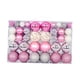 thumbnail image 3 of 100x adornos de bolas de Navidad decoraciones colgantes para de Navidad bolas de Navidad para boda fiesta de graduación aniversario de año Nuevo Rosa Blanco Plata, 3 of 5