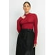thumbnail image 5 of Saronite Body de Punto Brillante con Cuello Alto, Manga Larga y Estampado, Color Rojo (para Mujer), 5 of 5