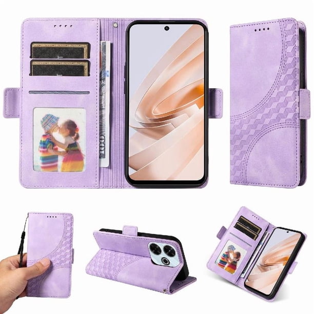 Carcasa FOXDOCK Xiaomi Redmi 13 4G de cuero PU, diseño acolchado clásico, protección contra caídas y rayones