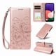 thumbnail image 1 of Funda Cartera para Samsung Galaxy A22 5G Perro Cachorro Grabado con Tarjetas Soporte Correa Rosa, 1 of 6