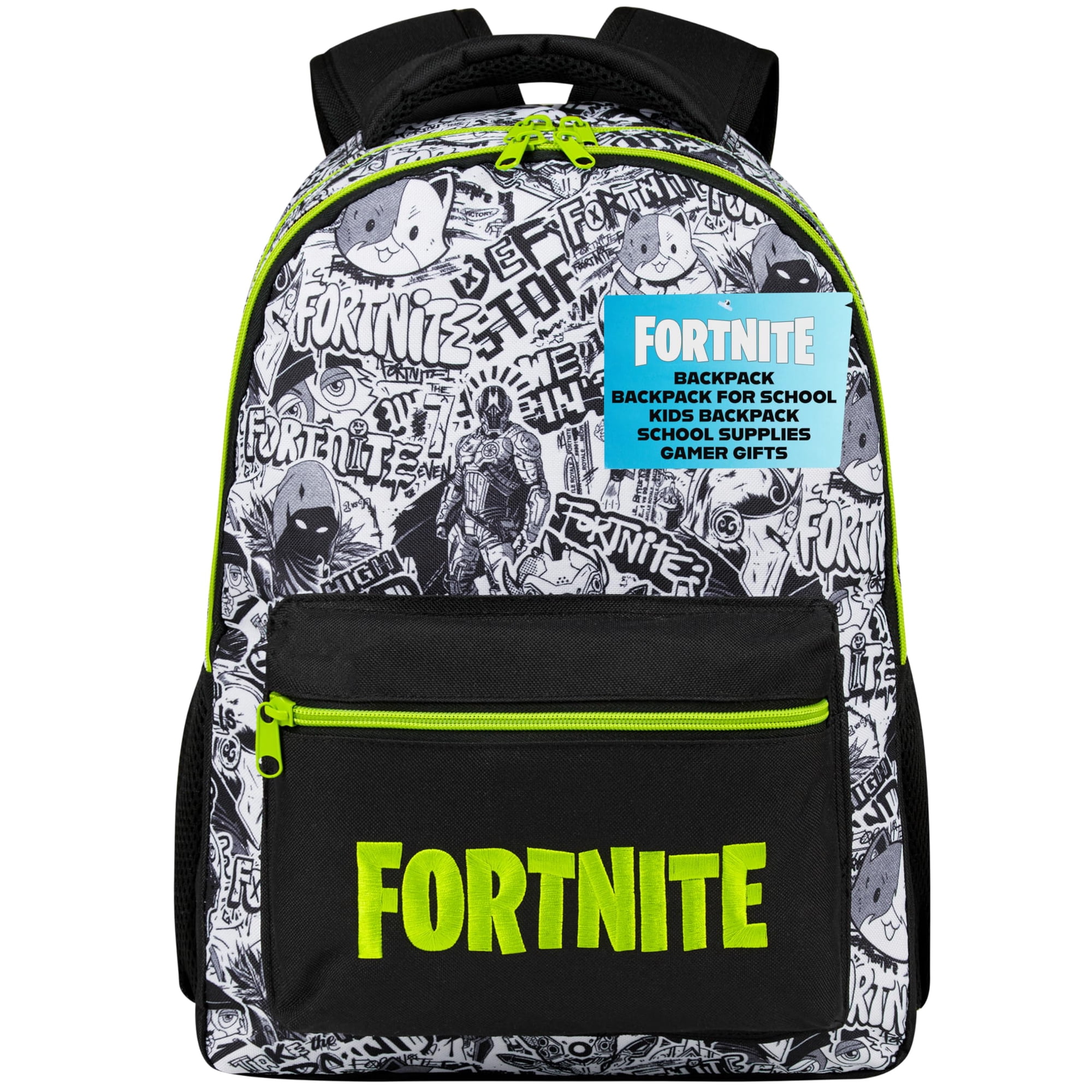 Mochila Fortnite Para Niños, Adolescentes - Escuela, Viaje, Regalo Negra