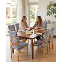 Mylhogar - Juegos De 6 Fundas Para Sillas Con Diseño Elastico