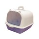 thumbnail image 4 of Inodoro Cerrado Y Cubierto Para Gatos, Antisalpicaduras, Duradero, Caja De Arena Para Gatos Con Capucha, Color Violeta Y Blanco, 4 of 5