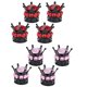thumbnail image 4 of Crown Bling Diamond Neumático / Tapas De Válvula De Vástago De Rueda Coche Camión Vehículo Rojo + Rosa, 4 of 5