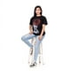 thumbnail image 4 of Polera Mujer Oversize Estampado Red Flower Negro Talla L, 4 of 5