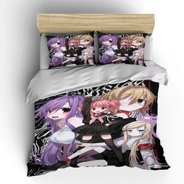 Japanese Anime Moe Double Bed Duvet Cover Bed European Bedding Sets Home Textiles Luxury Pillow Cases Bedroom Bedding Sets Bed Sheets