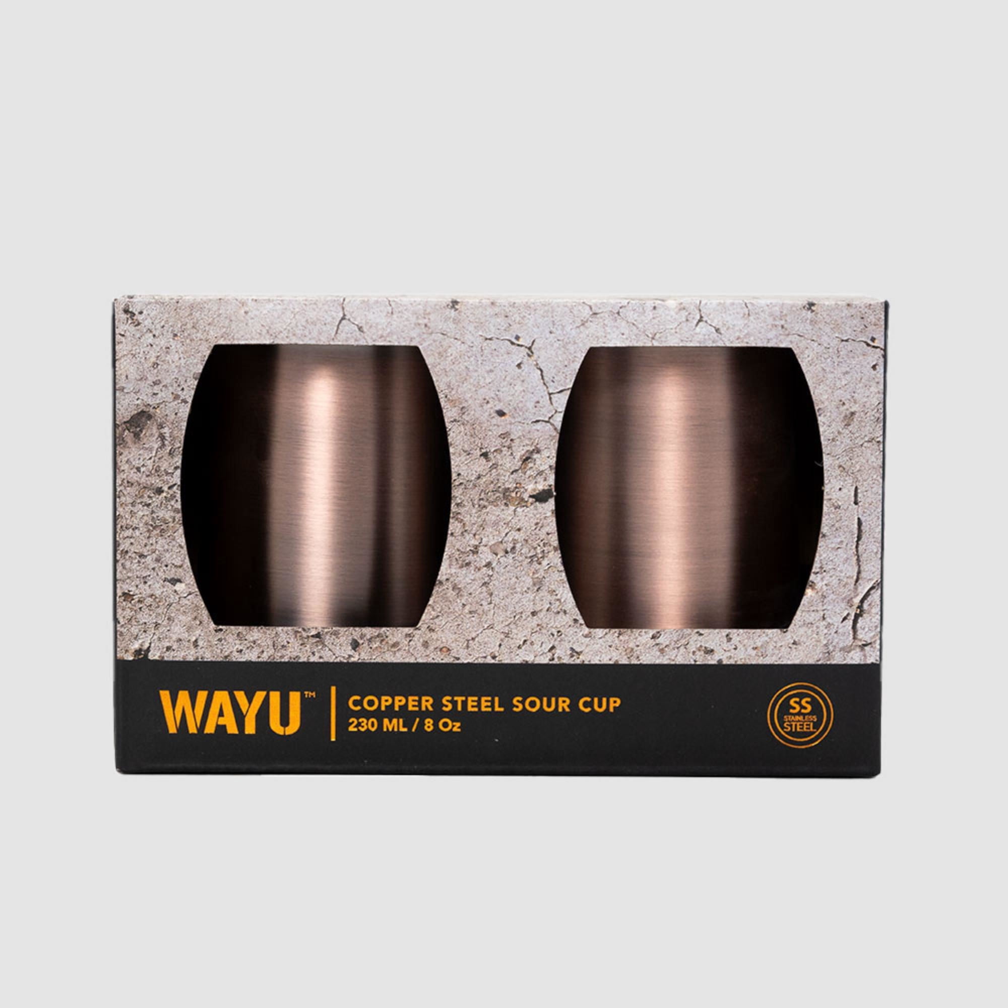 Wayu - Set 2 Vasos 230Ml Acero Inoxidable