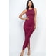 thumbnail image 1 of Vestido Largo sin Mangas con Fruncido Lateral y Abertura - Burdeos / L, 1 of 22