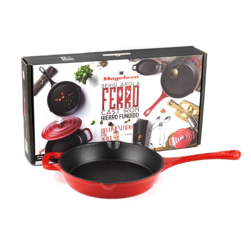Magefesa - Sartén 24 Cm Fierro Rojo