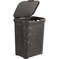 Genérico - Canasto Ropa Rectangular Reyplast Rattan Color Marrón