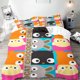 thumbnail image 1 of v2100 Bed Sheets CHOCOCAT Quilt Cover Cartoon Anime Duvet Printed Polyester Bedding Twin Size children Gift Various Sizes 3-Piece Bedding Set (1 Duvet Cover + 2 Pillow Shams) Bed Sheets ju2100, 1 of 5