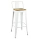 thumbnail image 2 of Pack 4 Taburetes Pisos Metal Tolix asiento madera con respaldo LF5-03HBW - blanco, 2 of 7