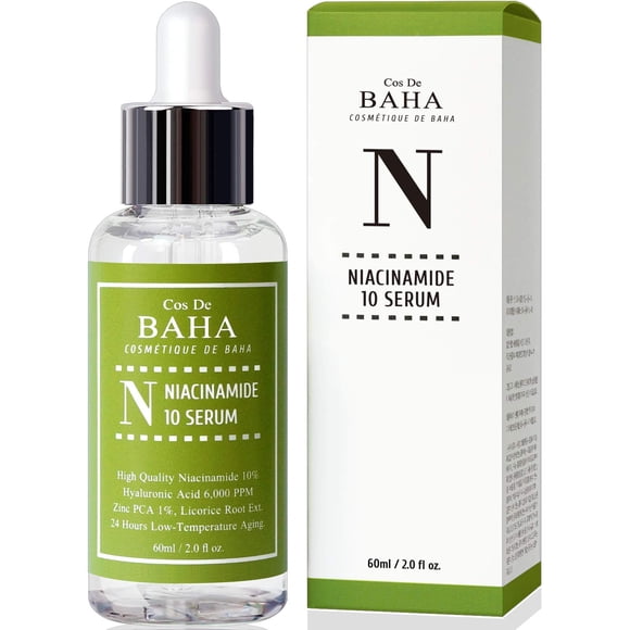 Sérum Cos De BAHA Niacinamida 10% + Zinc PCA 1% para rostro 60 ml