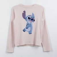 Polera Manga Larga Niña Kisses Lilo & Stitch Rosado Disney