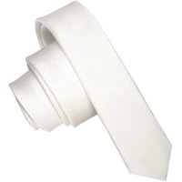 Riqui - Corbata Delgada Seda Blanco