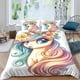 thumbnail image 1 of Funda nórdica de unicornio arcoíris para niños y niñas, estilo anime con estampado 3D, funda nórdica con fundas de almohada, juego de ropa de cama de microfibra suave., 1 of 3