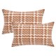 thumbnail image 1 of REGALWOVEN Paquete de 2 fundas de cojín decorativas de poliéster y algodón estilo tejido suave para sofá sala de estar sofá marrón 20 x 12 pulgadas, 1 of 6