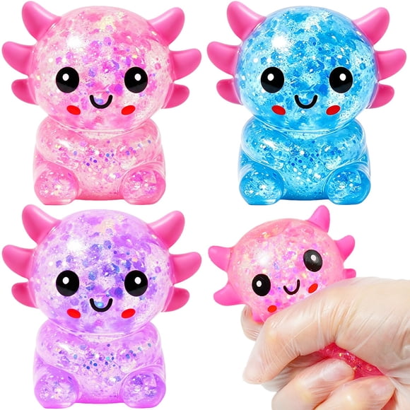 Pelota antiestrés Squishy Dufricen Axolote Azúcar, 3 piezas para niños