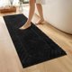 thumbnail image 1 of Alfombra de baño Cuzwlovita 43 × 43 cm Negra Lavable y Absorbente, 1 of 8