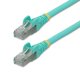 thumbnail image 1 of Cable Ethernet StarTech.com 15 cm Cat6a S/FTP color Aqua, 1 of 5