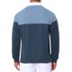 thumbnail image 3 of INSPIRE CHIC Camisas Polo de Manga Larga con Bloque de Color y Cuello de 3 Botones para Hombre, Talla 2XL Azul Marino, 3 of 5