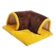 thumbnail image 5 of Túnel para animales pequeños, escondite de conejillo de indias, estera extraíble portátil para dormir y jugar, cama y túnel 2 en 1, nido para mascotas Color café, 5 of 5
