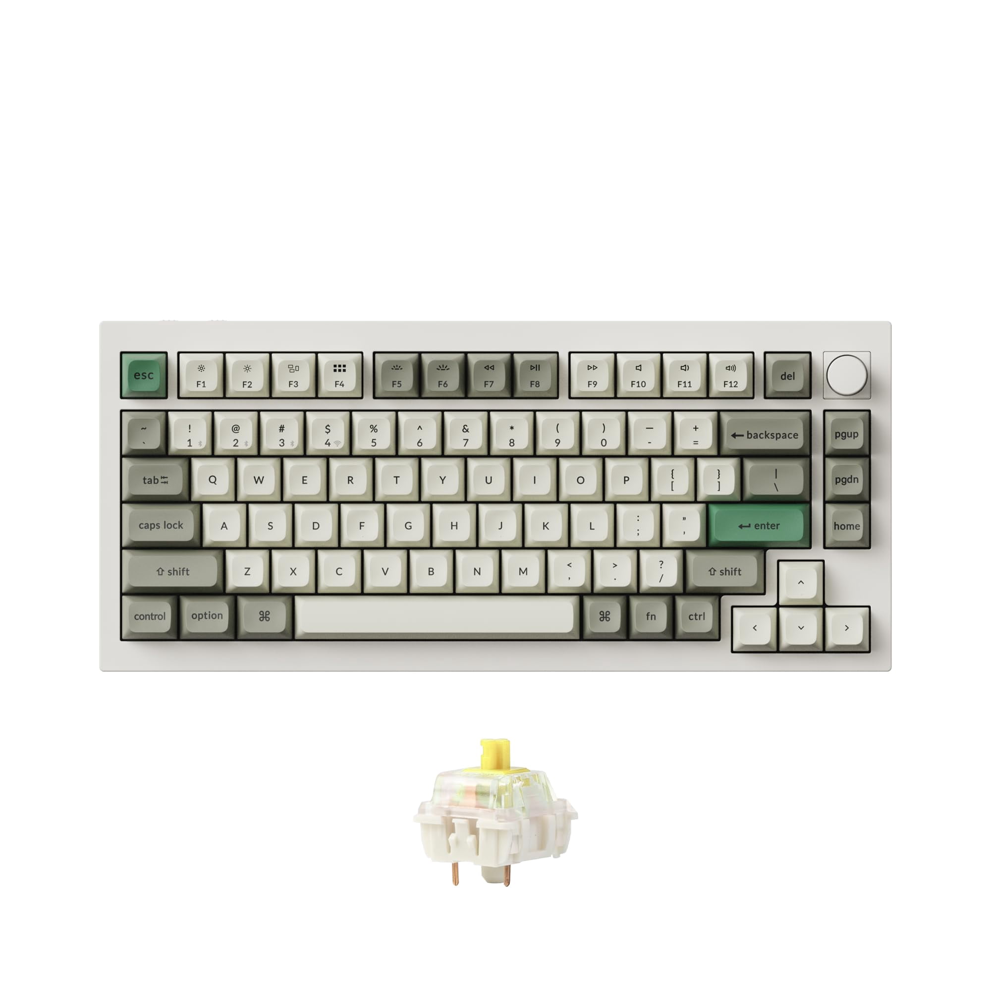 Teclado Mecánico Inalámbrico Keychron Q1 Max Rgb Blanco