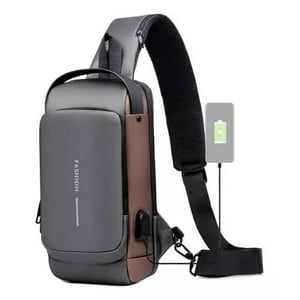 Genérico - Bolso Bandolera Antirrobo Impermeable Hombre Con Puerto Usb