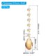 thumbnail image 2 of Uxcell Colgantes de Cristal en Forma de Lágrima para Candelabro, Paquete de 10, 165mm de Longitud, 38mm Prismas de Candelabro Partes Adornos Cuentas para Manualidades, Tono dorado galvanizado, 2 of 7