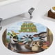 thumbnail image 5 of Alfombra Redonda Desmarcar Viva El Rey Julien Felpa Coral 60cm, 5 of 6
