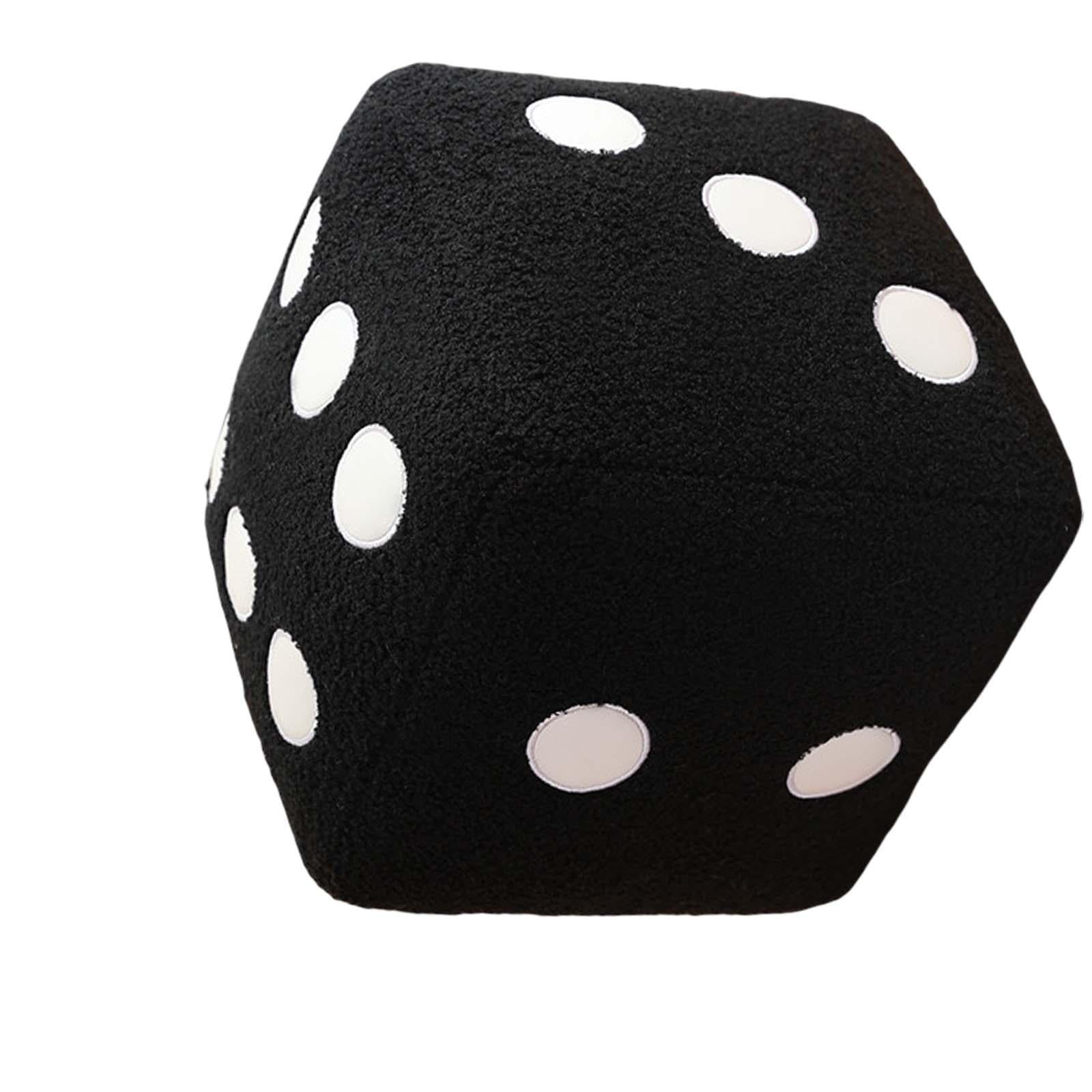 Magideal - Dados De Peluche Grandes, Dados De Puntos, Habilidades Matemáticas Tempranas, Dados De Juego De 10 Pulgadas, Juguetes De Aprendizaje Temprano, Aprendizaje Stem Para Niños Y Niñas, Negro