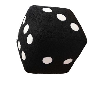 Magideal - Dados De Peluche Grandes, Dados De Puntos, Habilidades Matemáticas Tempranas, Dados De Juego De 10 Pulgadas, Juguetes De Aprendizaje Temprano, Aprendizaje Stem Para Niños Y Niñas, Negro