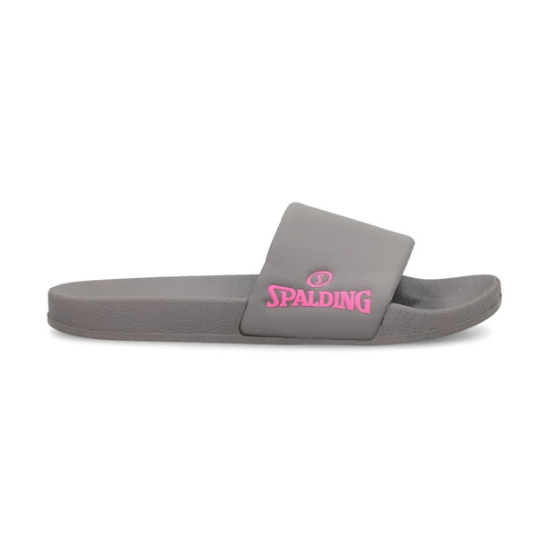 Sandalia Junior Gris fucsia Logo Rosa Flu