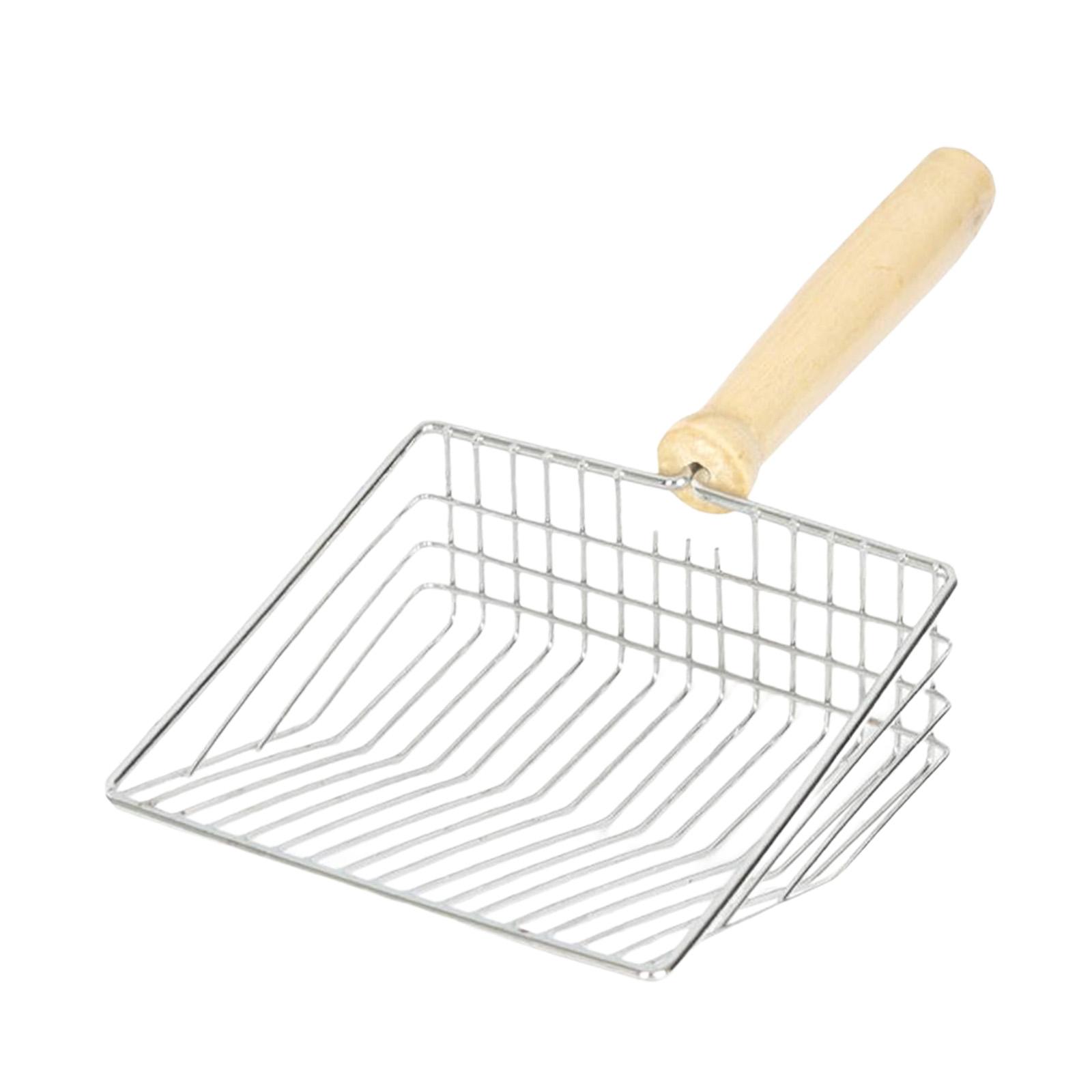 Magideal - Cuchara Portátil Para Arena Para Gatos, Pala Tamizadora Para Mascotas, Inodoro De Arena Para Gatos, Mango De Madera Con Pala Profunda, Pala Para Arena 145 Cm X 55 Cm X 28 Cm