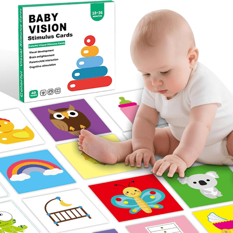 Genérica - Tarjetas De Estimulación Visual Didáctico Bebés 18 -36 Meses