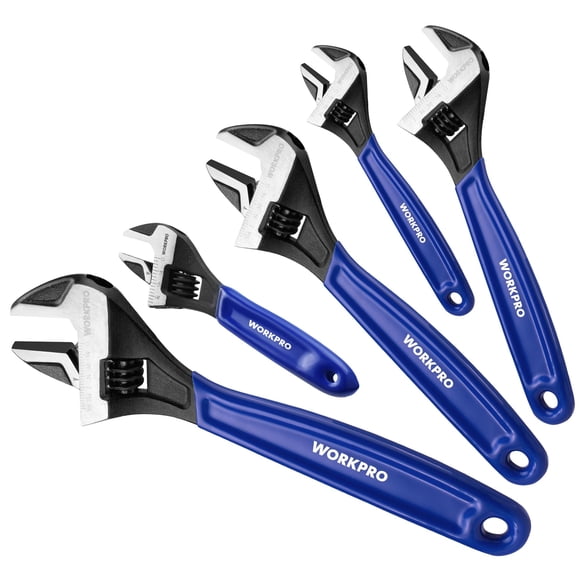 Juego de llaves ajustables WORKPRO de acero Cr-V de 4 a 12", 5 piezas