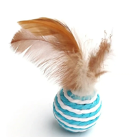 Genérico - Pelota De Juguete Para Gato Cuerda De Plumas