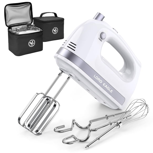 Batidora de mano Lord Eagle 400 W 5 velocidades con bolsa de almacenamiento
