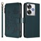 thumbnail image 2 of Funda Cartera Mariposa para [Xiaomi Poco F6] con Soporte y Cremallera Verde oscuro, 2 of 6