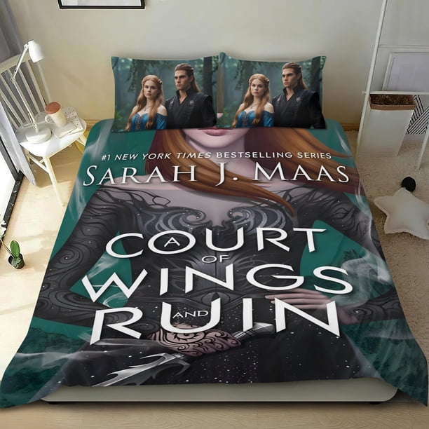 ACOTAR Conjunto de sábanas temático, trío de piezas, cómodo y amigable con la piel, diseño único, regalo de decoración para el hogar para familiares, amigos y fans,140cm *210cm
