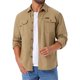 thumbnail image 1 of INSPIRE CHIC Camisa de Hombre de Manga Larga con Bolsillos para la Escuela y el Trabajo, Ideal para Pesca y Senderismo, Talla S, Color Caqui, 1 of 6