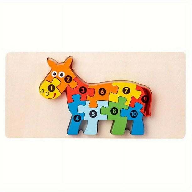 Wooden Early Education Cognition Children's Educational Toys Building Blocks Wooden Animal Traffic Shape Matching 3d Three-dimensional Puzzle
