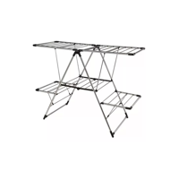 Genérico - Tendedero Plegable 156X61.5X100 Cm Acero Inoxidable, Color Plateado