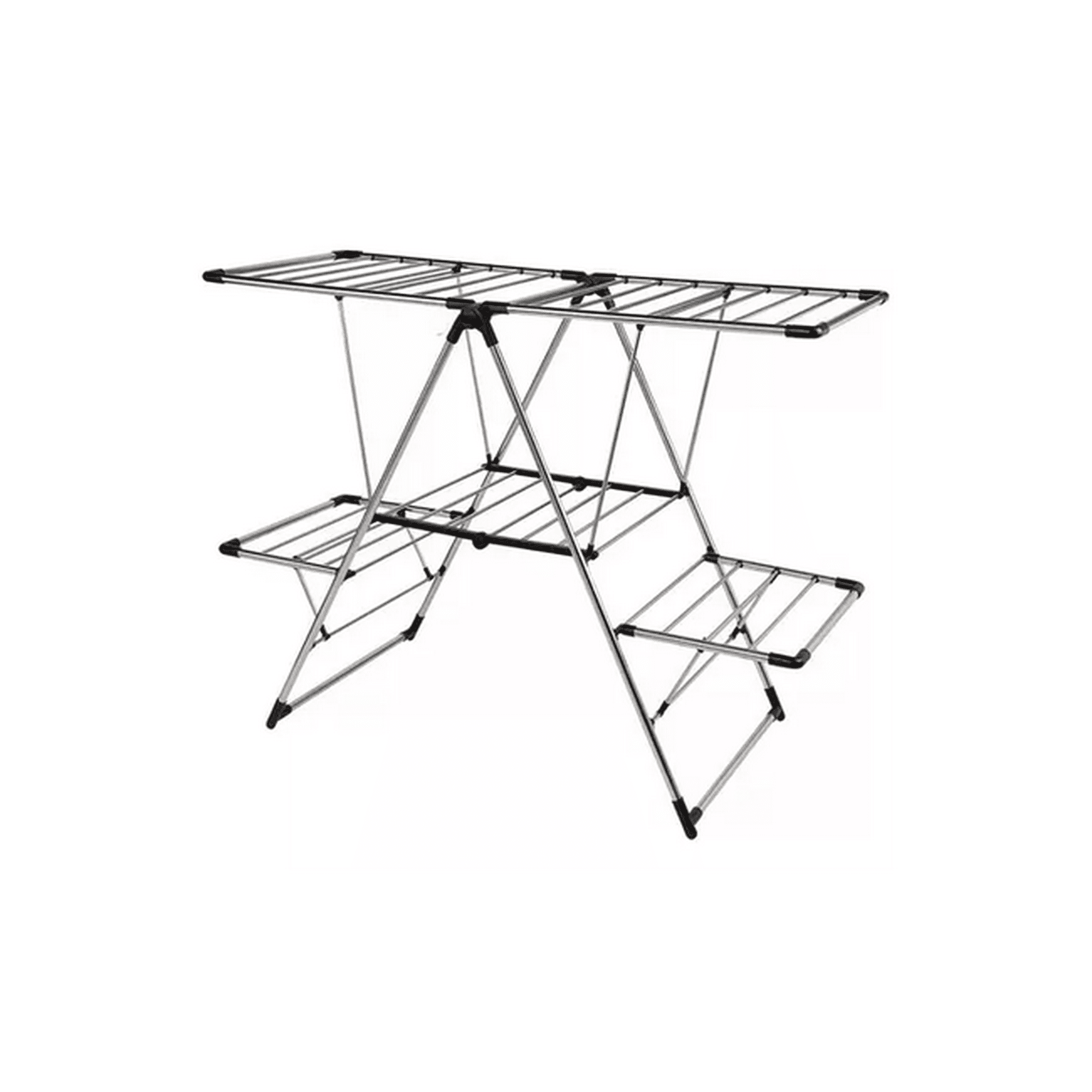 Genérico - Tendedero Plegable 156x61.5x100 Cm Acero Inoxidable, Color Plateado