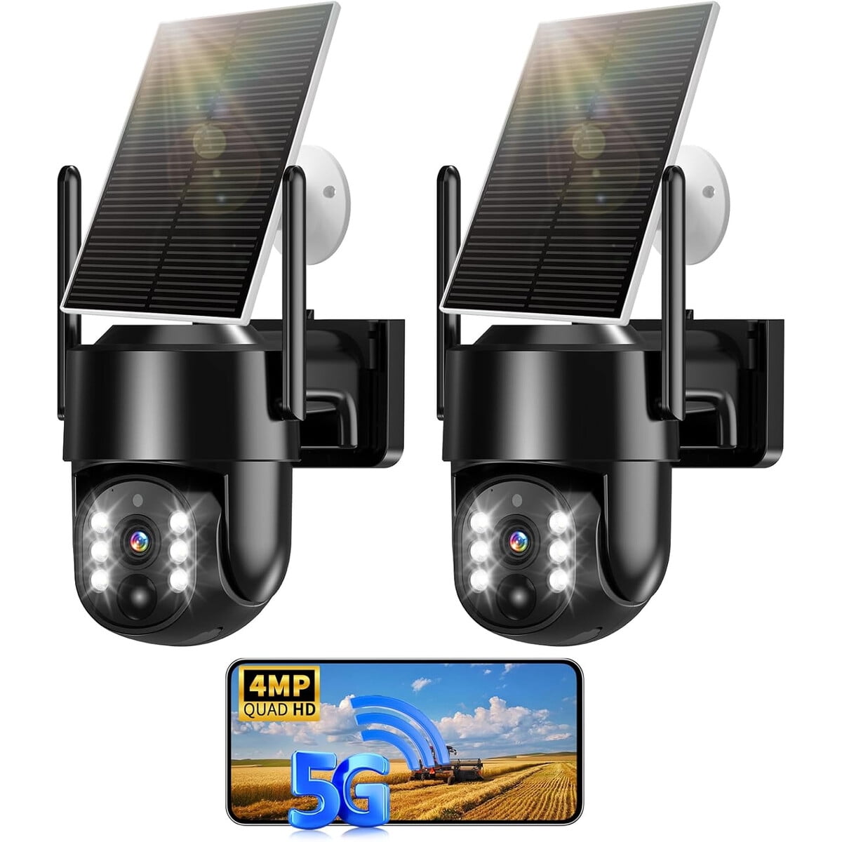Cámara Seguridad Solar Seeborder 4mp 5g Wifi 360° Exterior