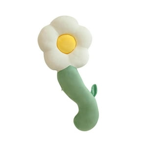 Genérico - Muñeco De Peluche Con Flores De Peluche, Cojín De Cabecera Para Cumpleaños, Dormitorio, Viaje, 50Cm, Blanco