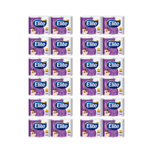Pack 96 Rollos Papel Higiénico Elite 50 Mts Doble Hoja Ultra Suave