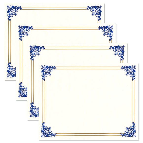 Papel para certificados Fine Stationery Empire Blue, 100 hojas