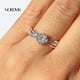 thumbnail image 5 of Anillo de Compromiso, Solitario con detalles en Circonitas Pavé, Talla 9, Plata 925, 5 of 6